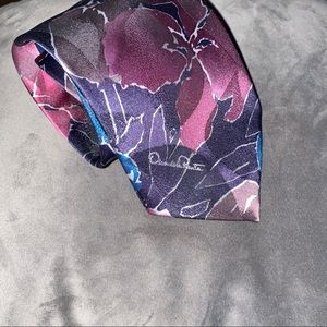 Vintage Oscar De La Renta Floral Tie